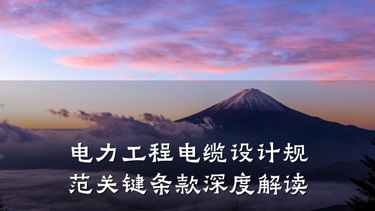 电力工程电缆设计规范关键条款深度解读