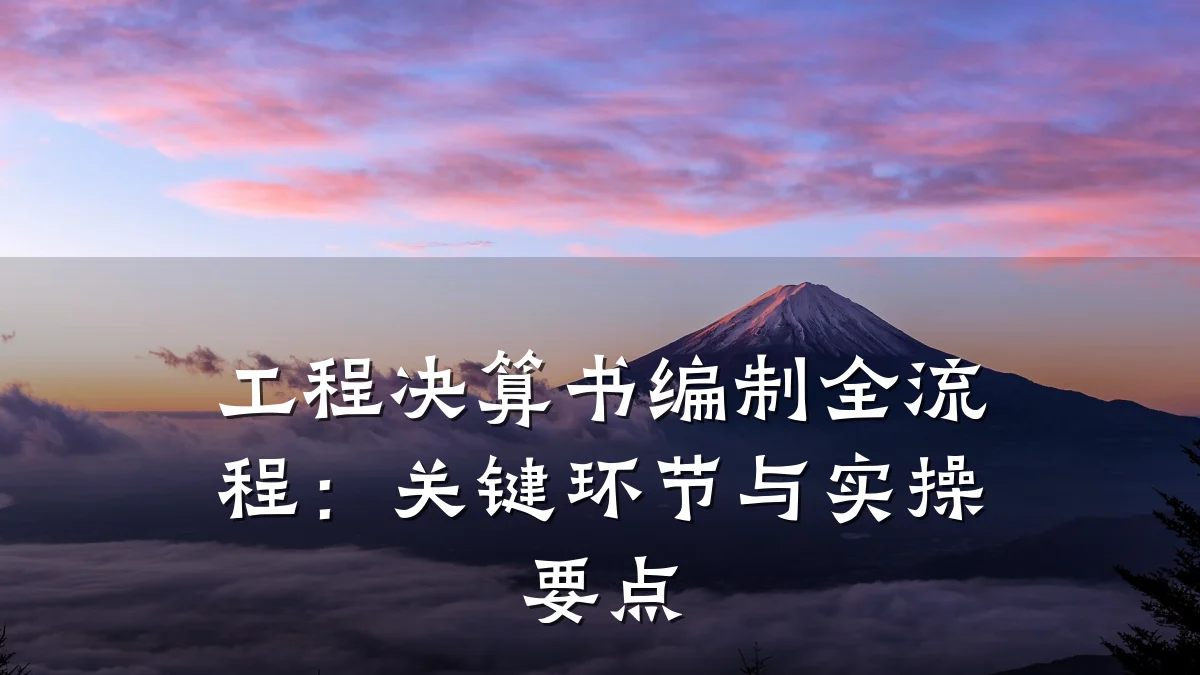 工程决算书编制全流程：关键环节与实操要点