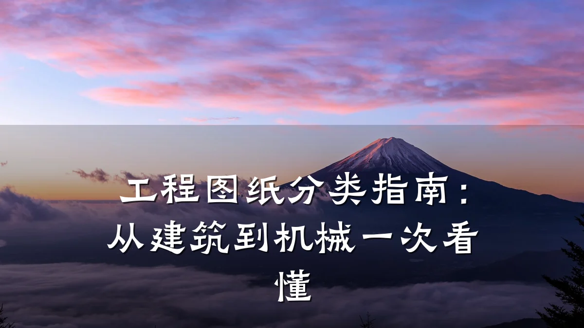工程图纸分类指南：从建筑到机械一次看懂